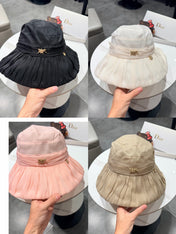 DIOR 26S PLEATED WIDE-BRIM BUCKET HAT STYLE 11