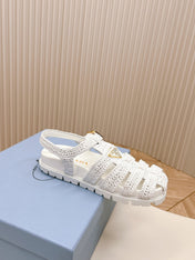Monolith Crochet Cage Sandals 30 White