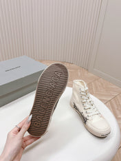 HIGH-TOP SNEAKERS GRAFFITI IN WHITE CANVAS