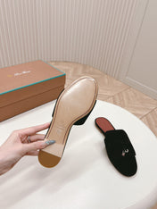 LP SUMMER CHARMS SANDALS IN BLACK SUEDE