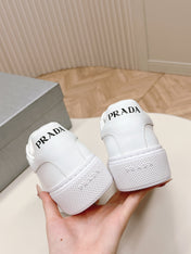 PRA RETRO SNEAKERS WHITE CALFSKIN