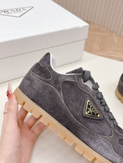 PRA FADED SUEDE SNEAKERS CHARCOAL