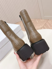 TRIOMPHE RANGERS MID LACE-UP BOOT IN CHOCOLATE BROWN CALFSKIN