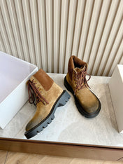 LW SIERRA COMBAT BOOT BROWN AND BLACK SUEDE