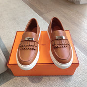 GAME SLIP-ON SNEAKER CARAMEL WITH TASSELS CALFSKIN