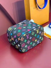 NICE BB 20 IN COLORFUL MONOGRAM CANVAS SILVER ZIPPER