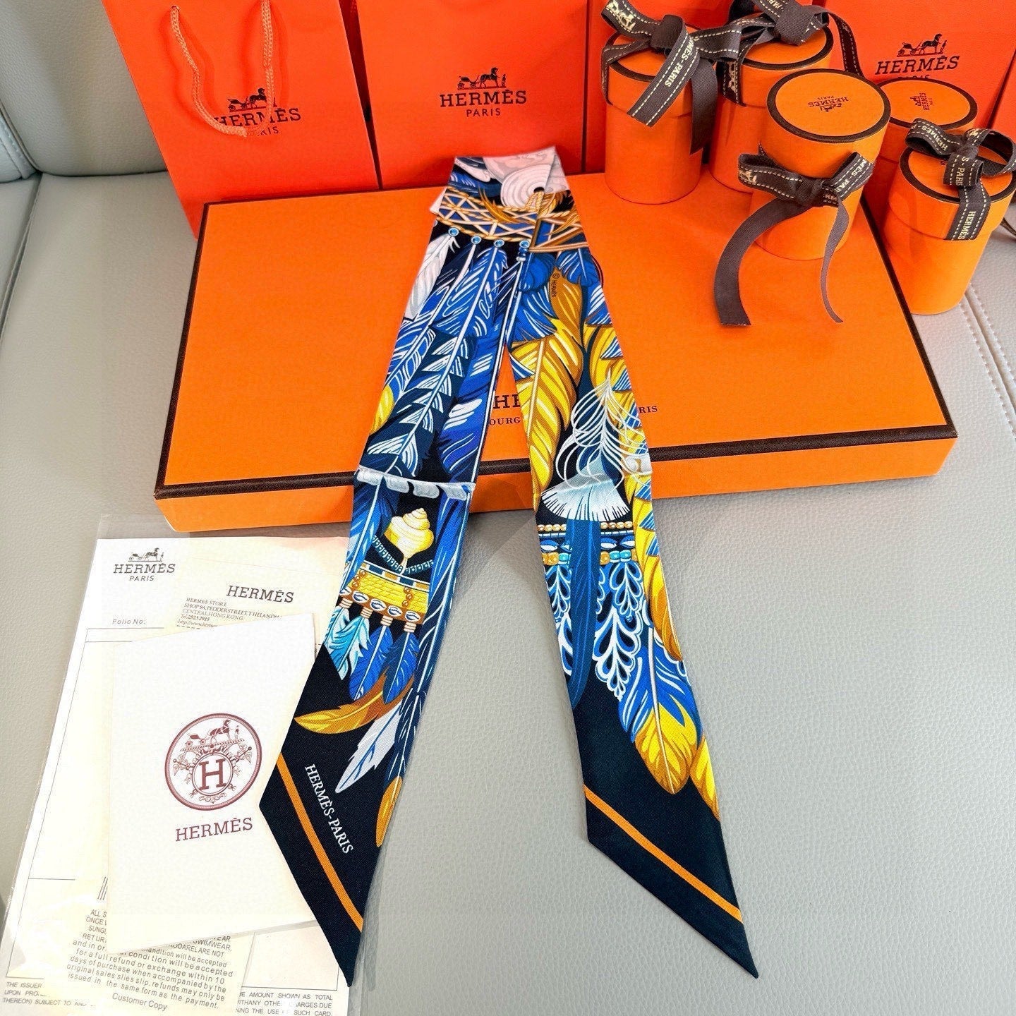 HERMES 25S NECKERCHIEF 86 IN SILK 991554