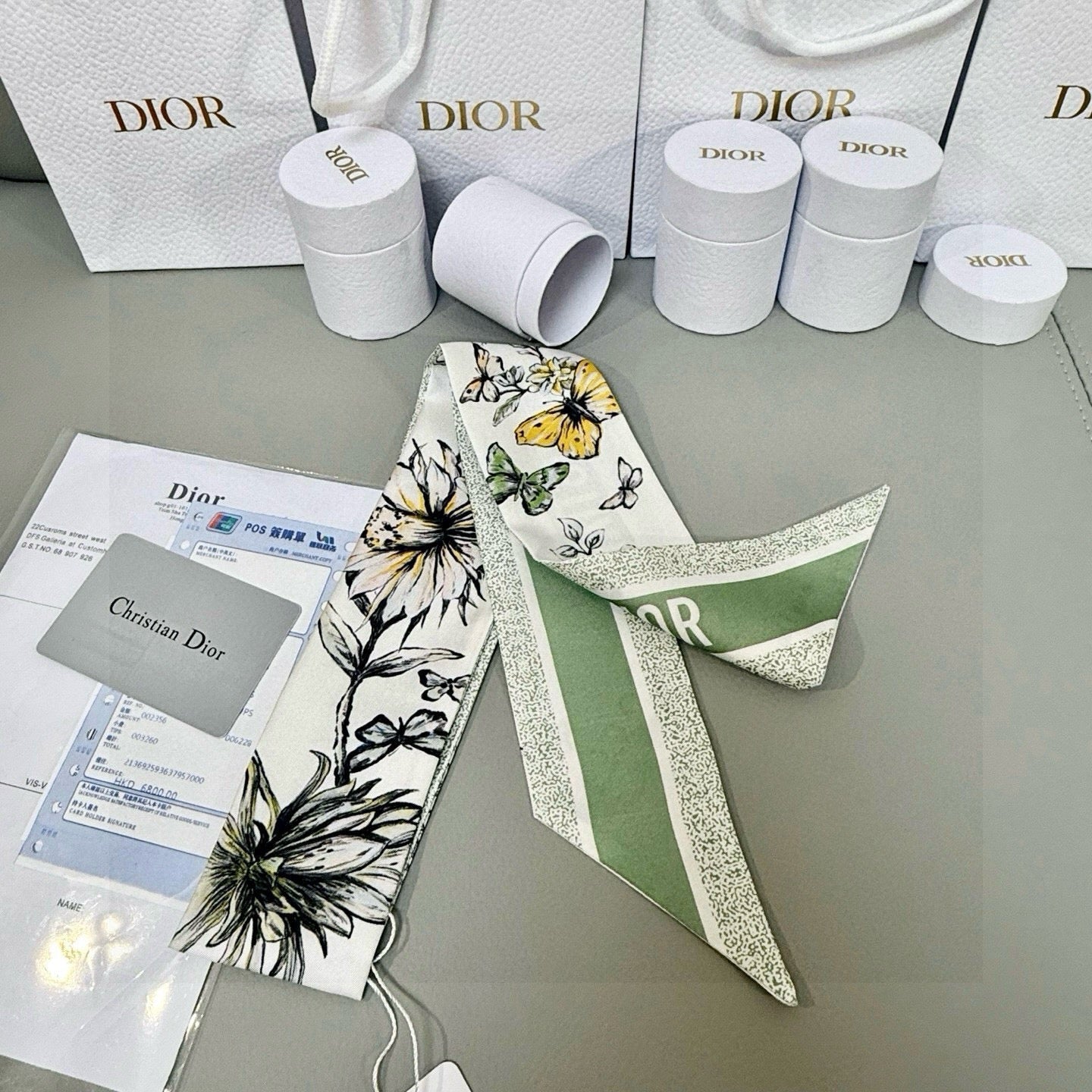 DIOR 26S SCARF 100CM IN SILK 305836