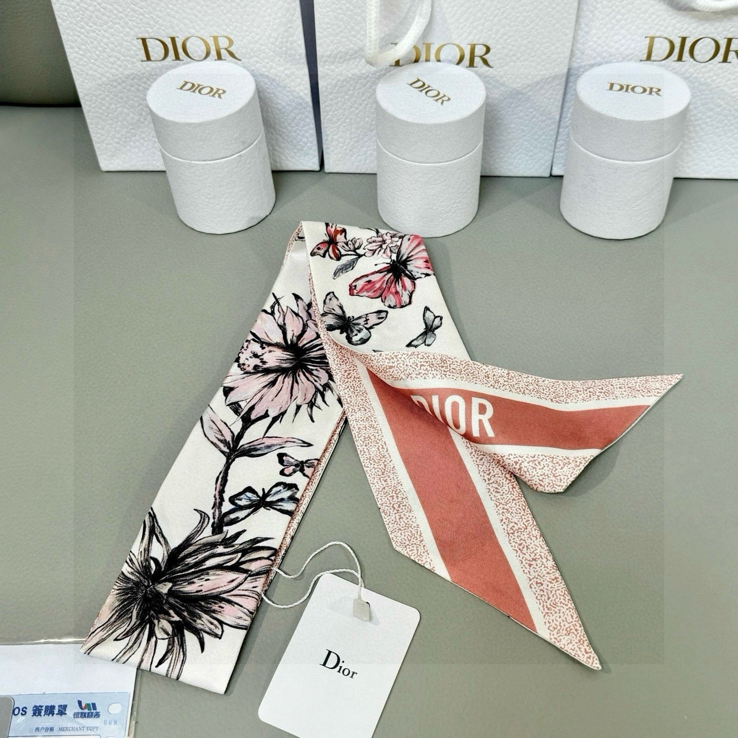 DIOR 26S SCARF 100CM IN SILK 305837