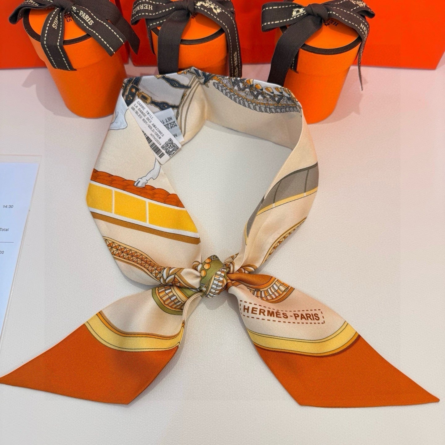 HERMES 26S TWILLY SCARF 86 IN SILK 496192