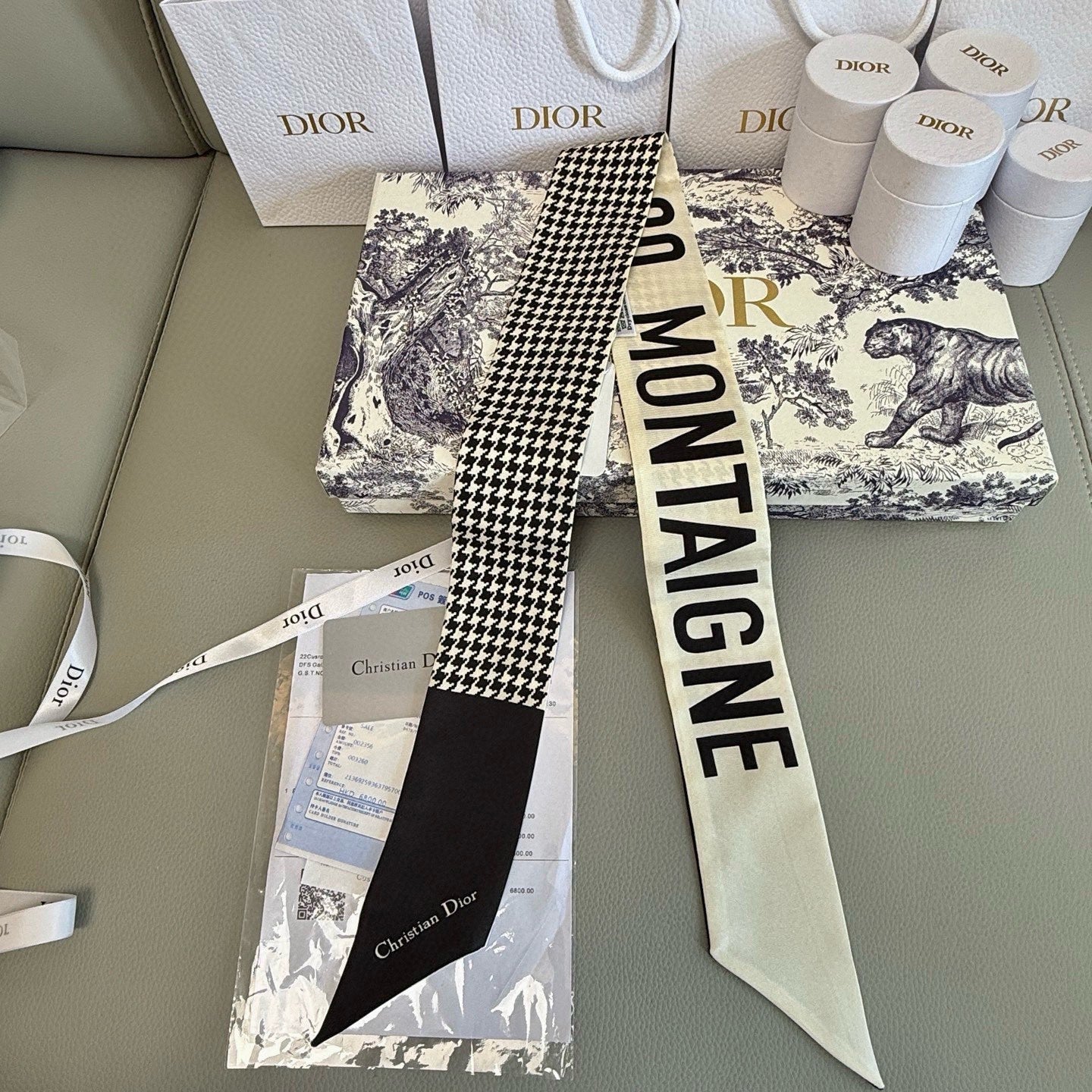 DIOR 26S SCARF 105CM IN SILK 313134