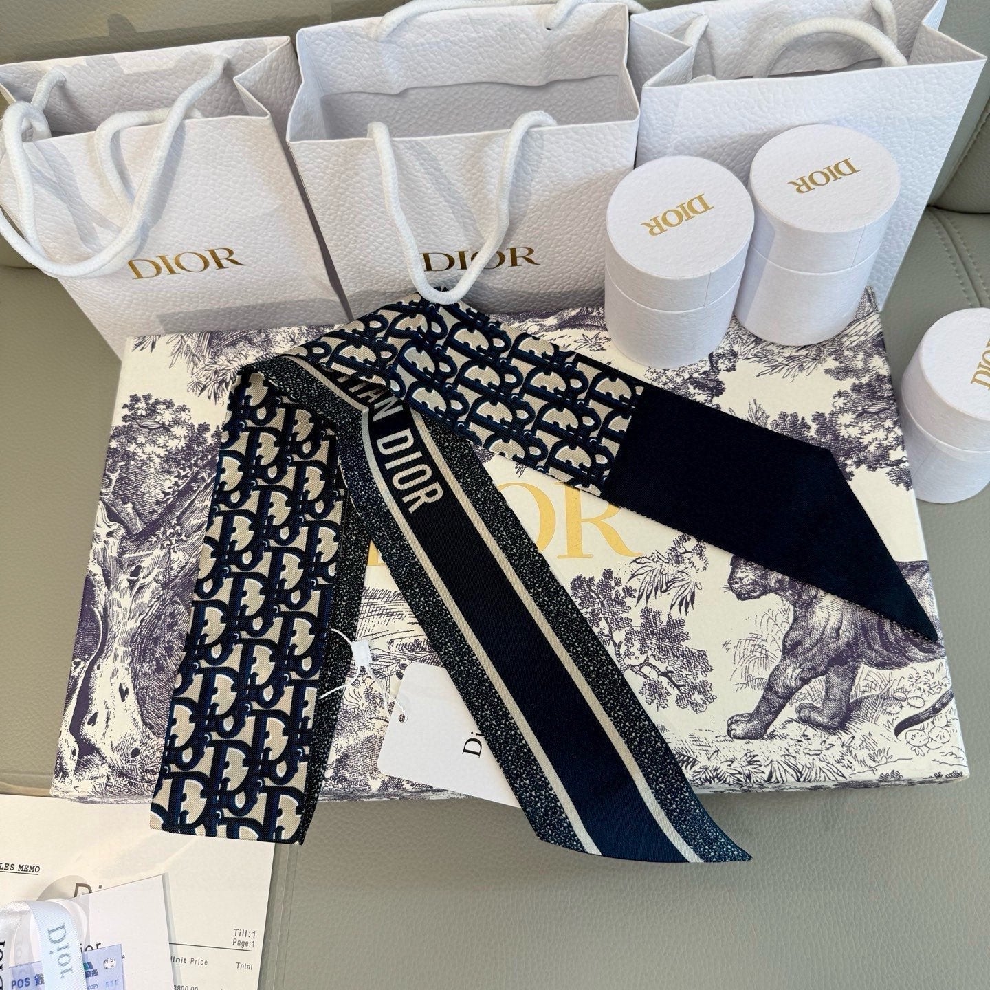 DIOR 26S SCARF 105CM IN SILK 313073