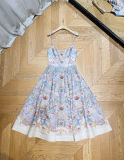 ZIMMERMANN 26S PATTERNED SPAGHETTI STRAP DRESS STYLE 73