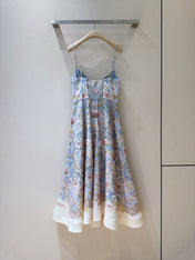 ZIMMERMANN 26S PATTERNED SPAGHETTI STRAP DRESS STYLE 73
