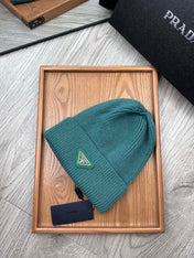 BEANIE HAT IN TEAL GREEN WOOL 332392