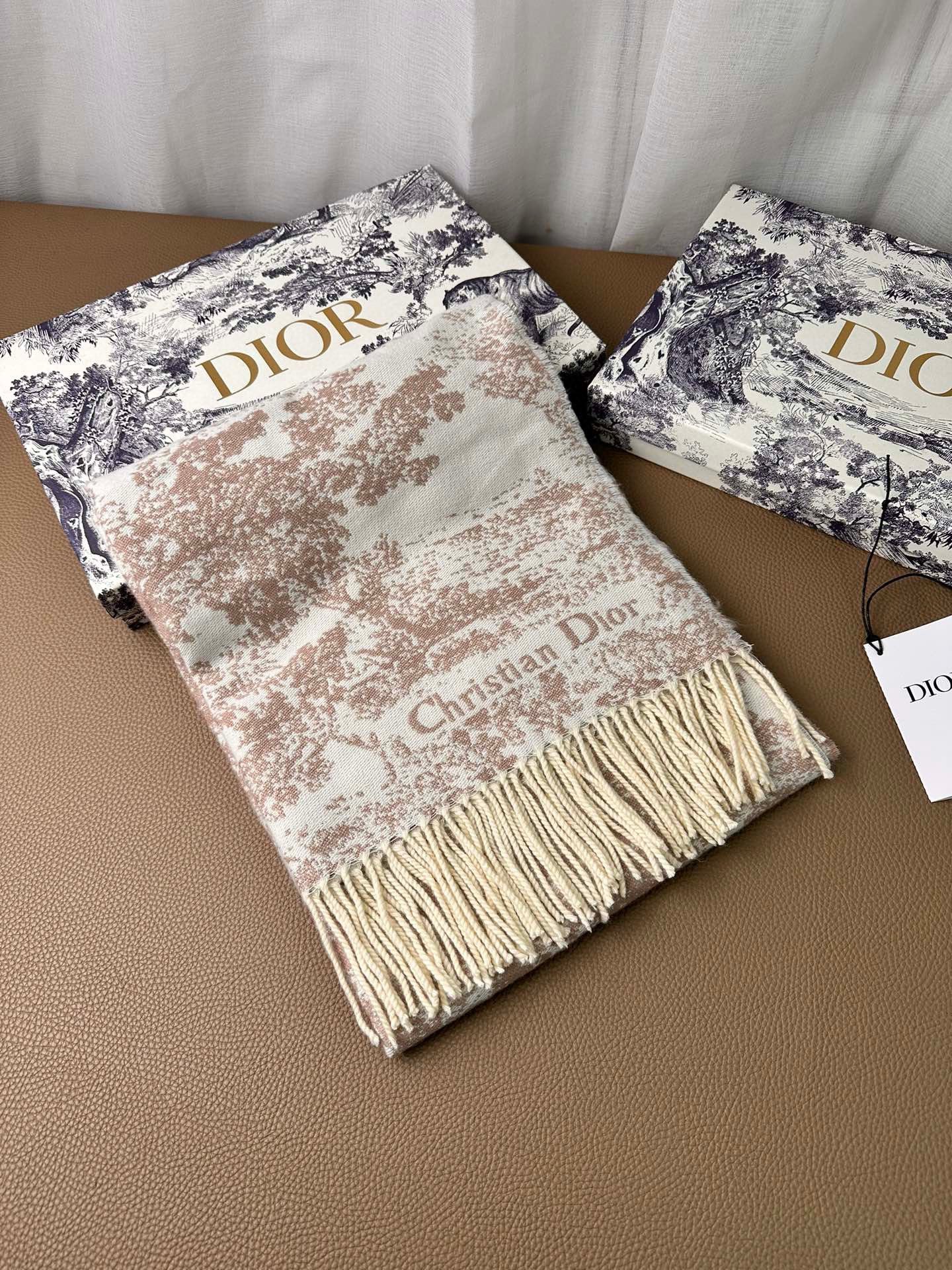 DIOR 26S SCARF 190 IN CASHMERE AND WOOL 429094