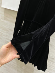 DIOR 25S LONG-SLEEVED VELVET DRESS STYLE 266