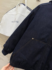 MONCLER 25S COTTON DENIM HOODED JACKET 345