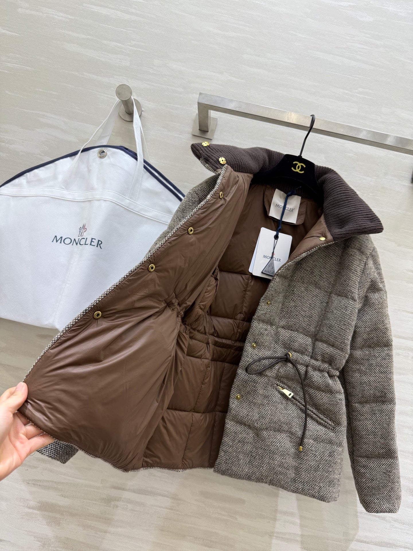 MONCLER 25S TWEED DOWN JACKET 307