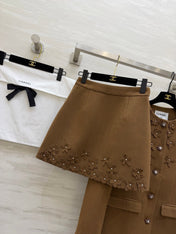 CHANEL 26S WOOL JACKET AND SKIRT SET 869