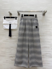 CHANEL 26S WIDE-LEG PLAID PANTS 971