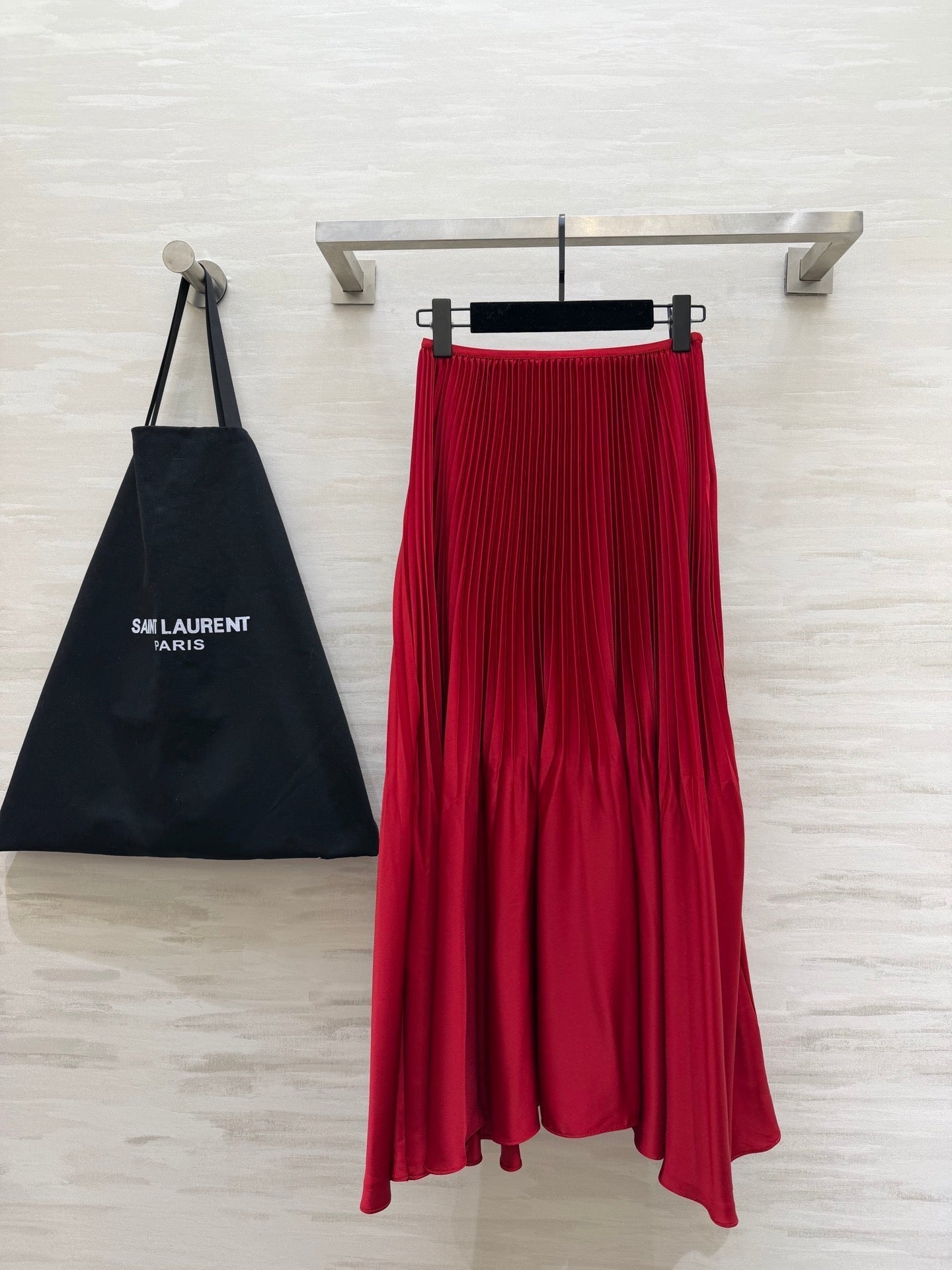 YSL 26S PLEATED MIDI SKIRT 268