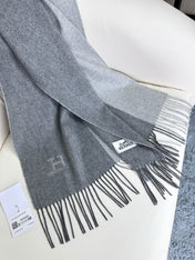HERMES 26S LONG SCARF 190 IN CASHMERE 309793