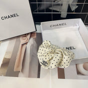 WHITE DOT FABRIC SCRUNCHIE 418927