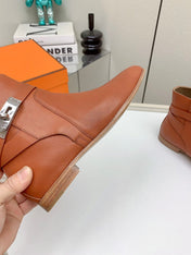 WOMEN'S NEO ANKLE BOOT IN ALLOY ORANGE CALFSKIN