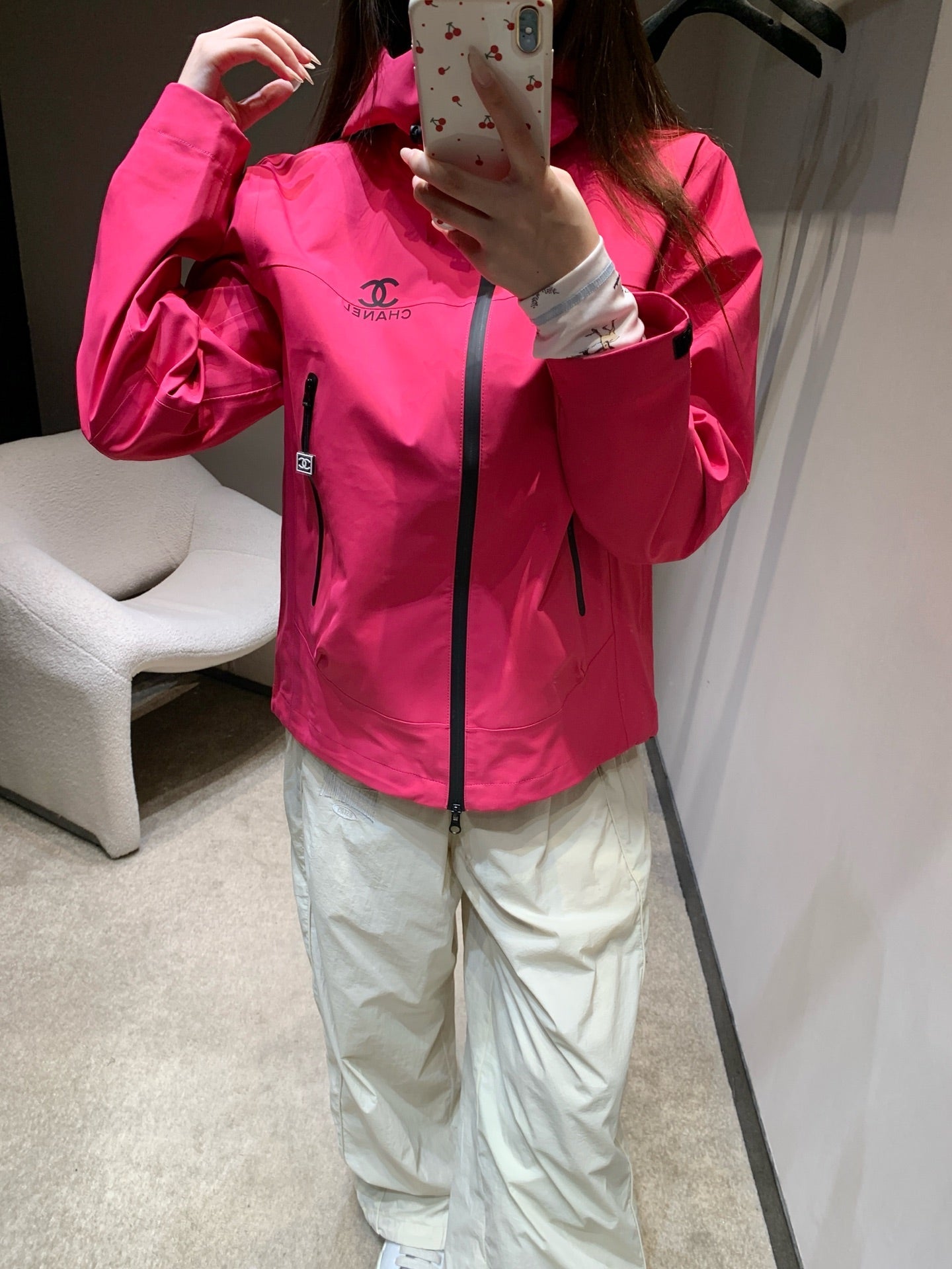 CHANEL 25S HOODED SPORTS JACKET 447