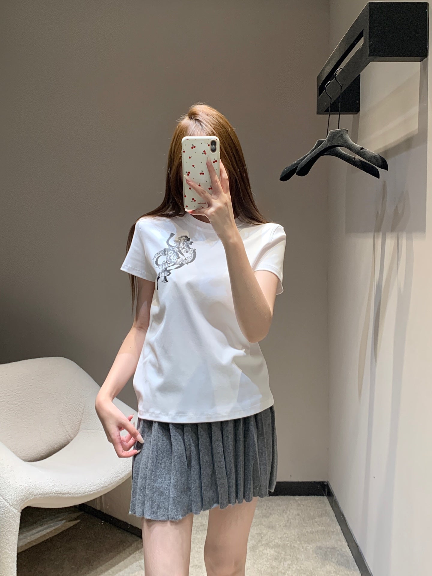 HERMES 25S SHORT-SLEEVE CREW NECK T-SHIRT 345