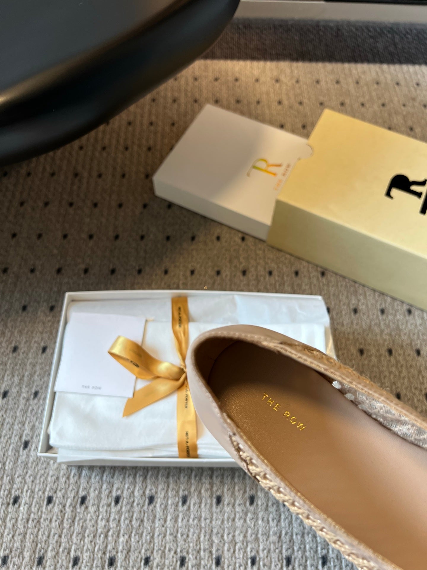 THE ROW 26S BALLET FLATS IN NUDE BEIGE MESH
