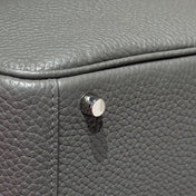 HERMES 25S MINI LINDY 19 IN CLOUD GRAY CALFSKIN SILVER HARDWARE