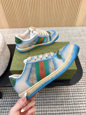 GUCCI 26S SNEAKERS IN BLUE GRADIENT CANVAS