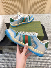 GUCCI 26S SNEAKERS IN BLUE GRADIENT CANVAS