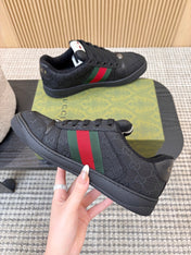 GUCCI 26S SNEAKERS IN BLACK GG CANVAS