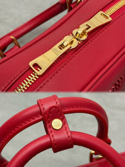 ARCADIE BAG 22 IN RED CALFSKIN GOLD HARDWARE