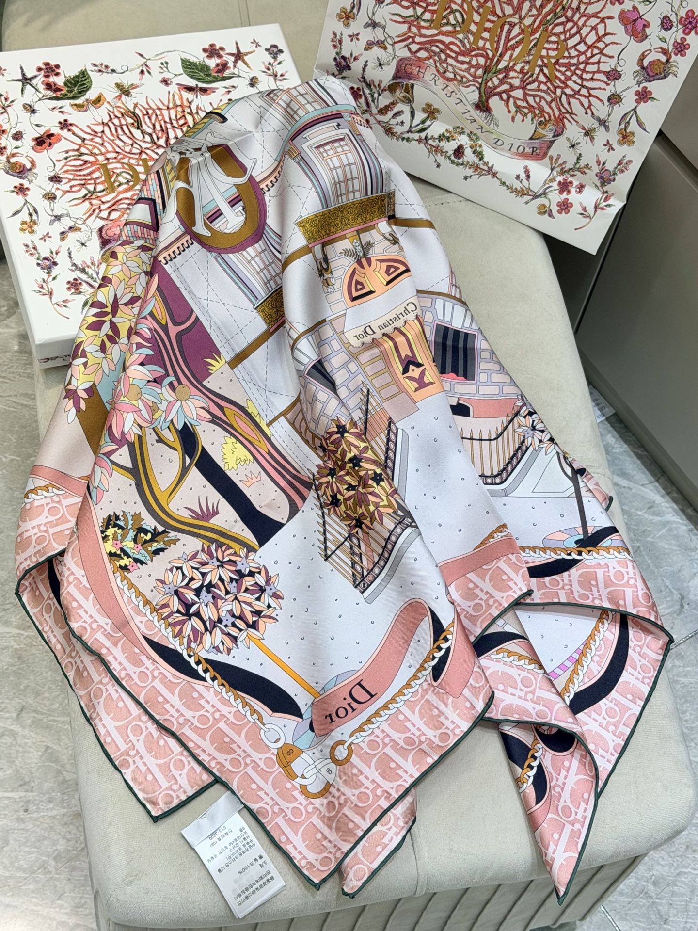 DIOR 26S SCARF 90 IN SILK 311991