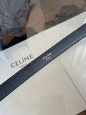 CELINE 26S BELT 18 MM IN BLACK CALFSKIN 658530