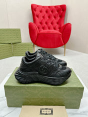 GG RIPPLE TRAINER BLACK LAMBSKIN