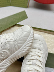 GG RIPPLE TRAINER WHITE LAMBSKIN