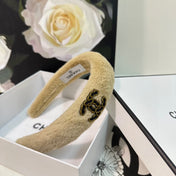 BISCOTTI YELLOW SHEARLING HEADBAND 151382