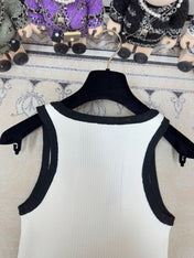 Chanel Tank Top White Wool 232743