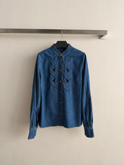 ZIMMERMANN 26S EMBROIDERED DENIM SHIRT STYLE 135
