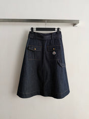 MONCLER 26S DENIM MIDI SKIRT 650