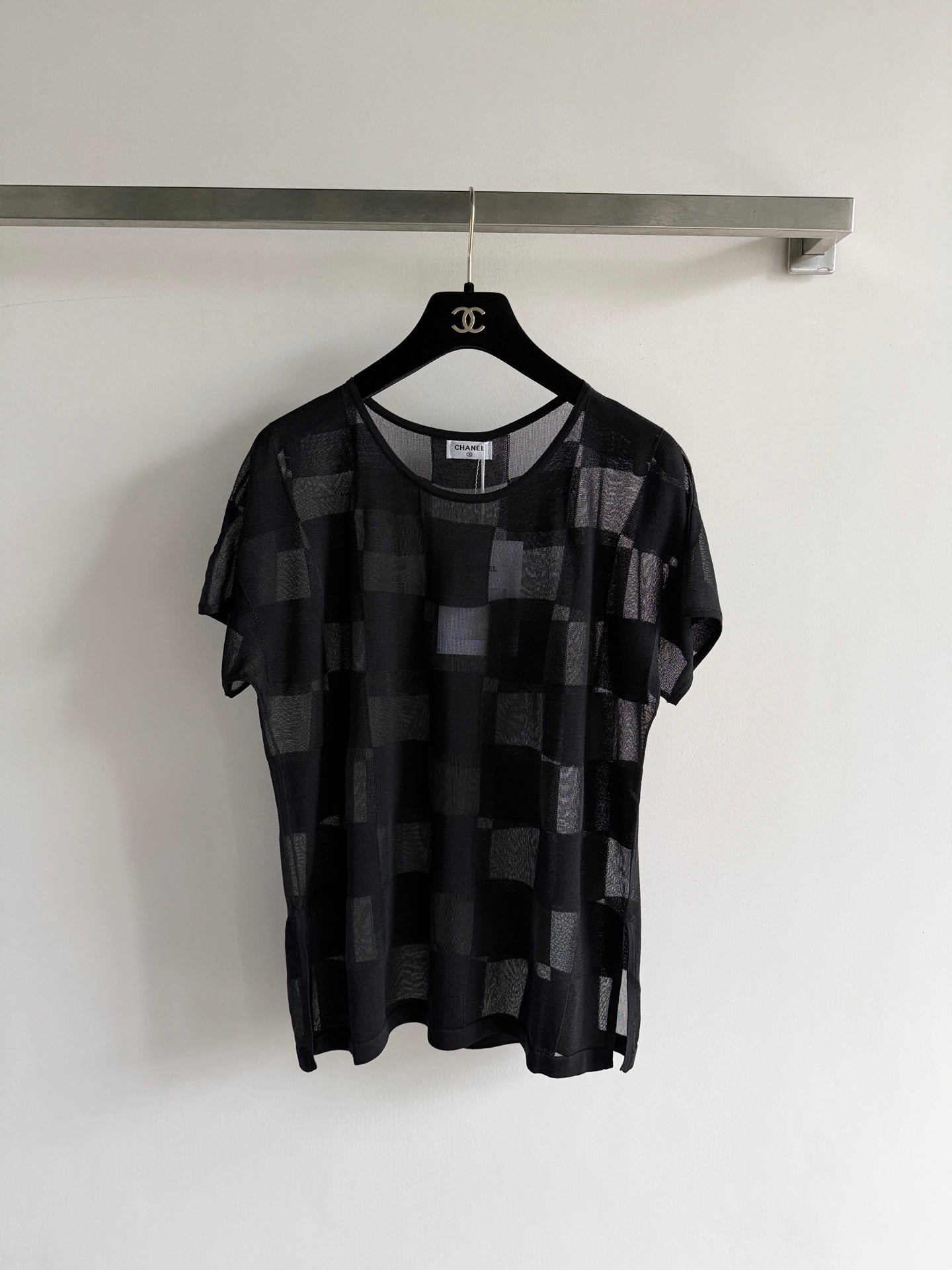 CHANEL 26S PLAID SHORT-SLEEVE SHIRT STYLE 1160