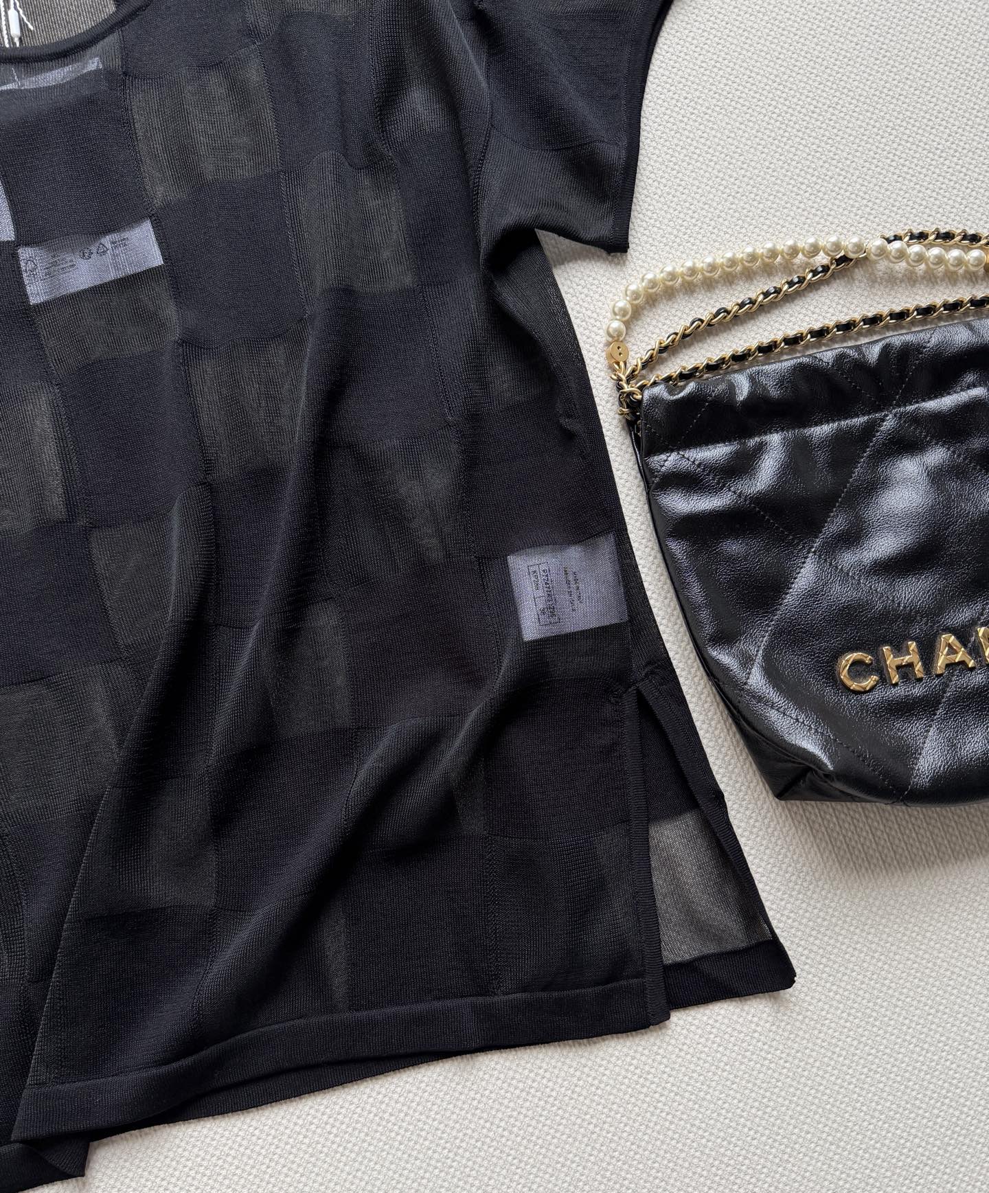 CHANEL 26S PLAID SHORT-SLEEVE SHIRT STYLE 1160