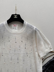 CHANEL 26S SHORT-SLEEVE KNIT TOP STYLE 1156