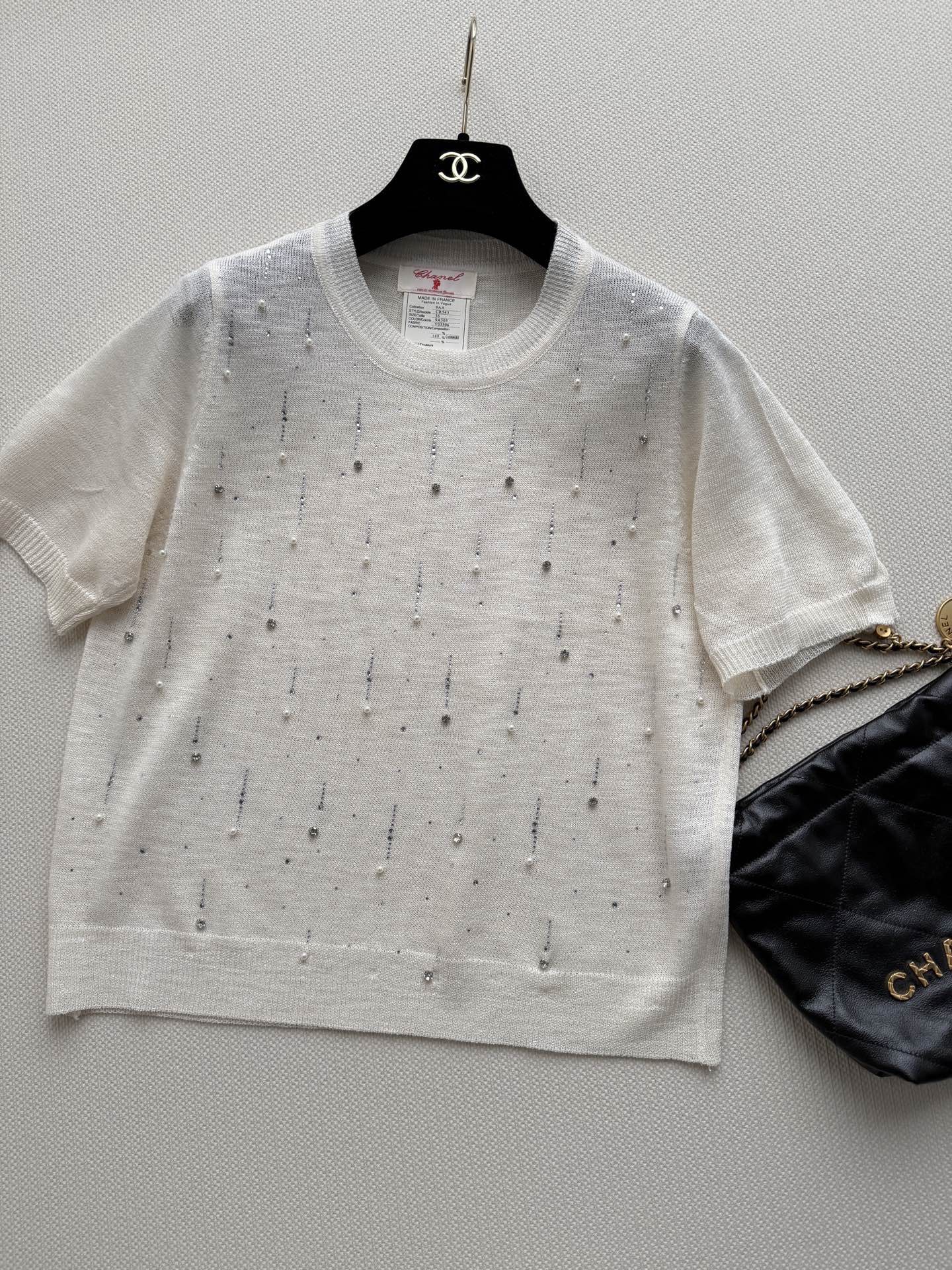 CHANEL 26S SHORT-SLEEVE KNIT TOP STYLE 1156