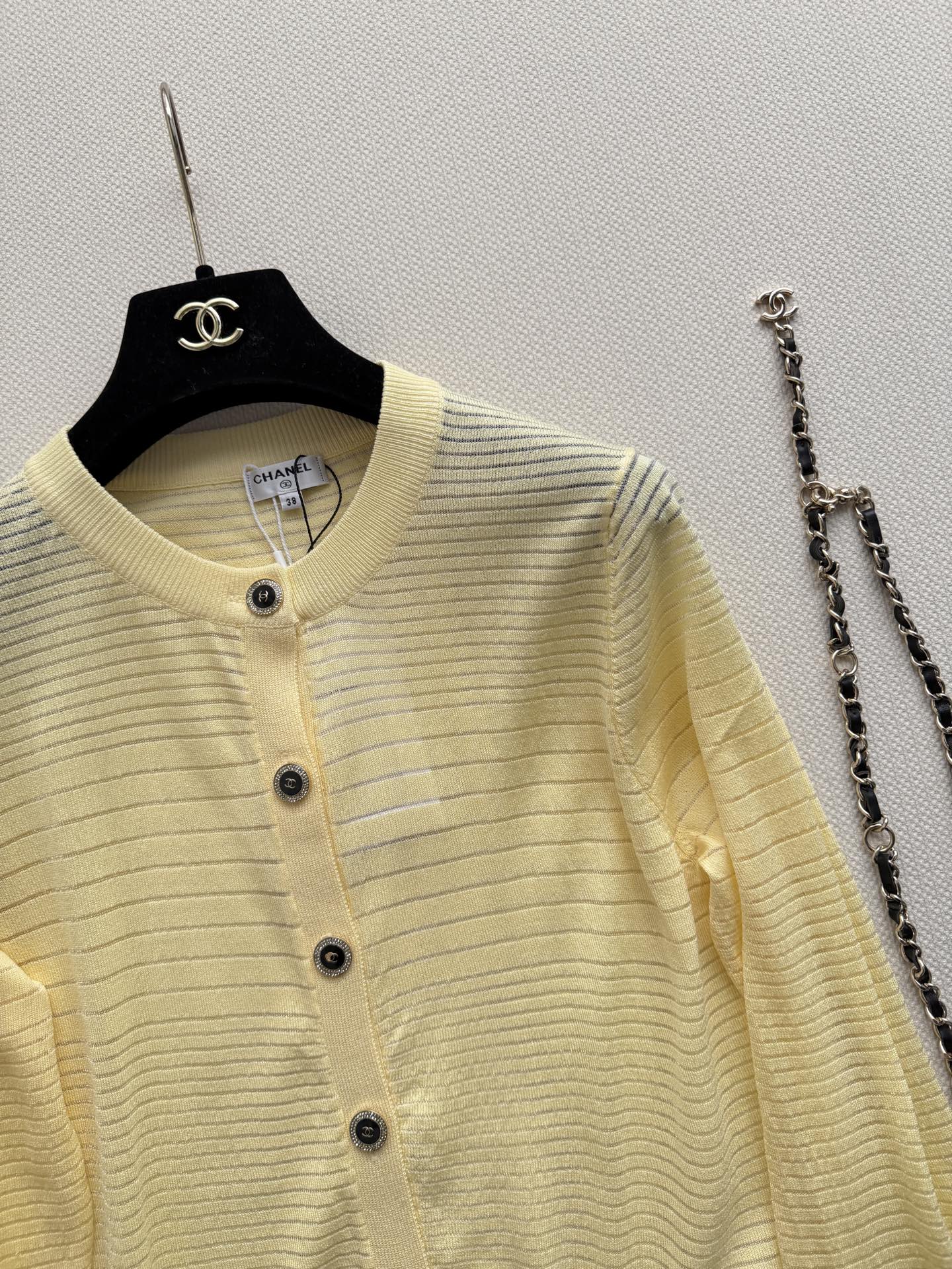 CHANEL 26S MINT KNIT CARDIGAN 1329